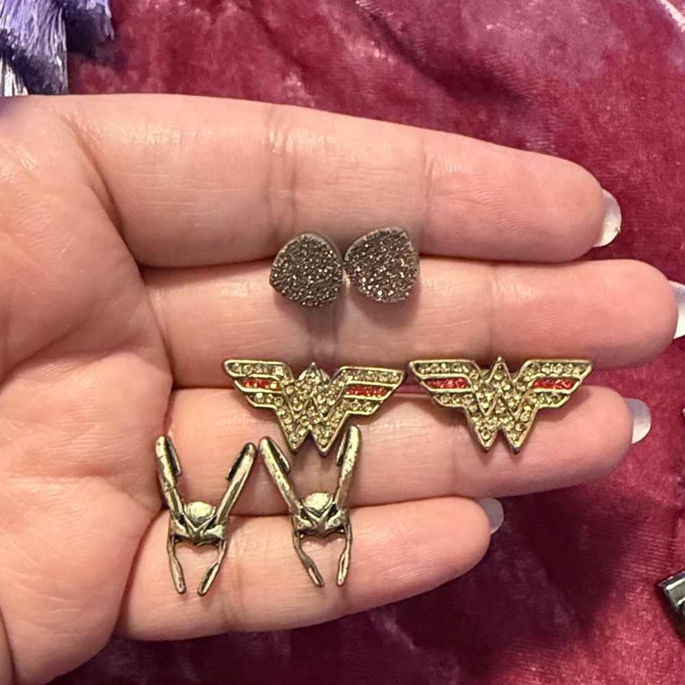 Nerdy Stud Earrings - Set of 3 Pairs